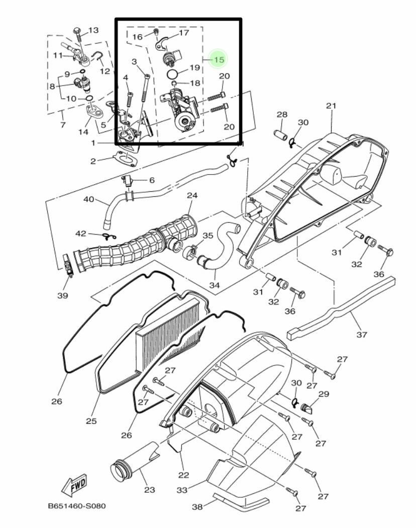 THROTTLE BODY ASSY AEROX 155 / LEXI / NEW NMAX - Gambar 2